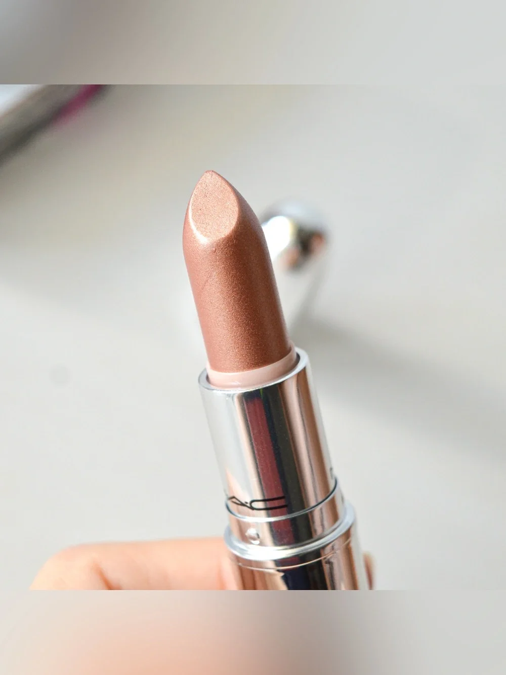 MAC Cosmetics Lipstick *AT LEISURE* Limited Edition Pink Gold Silver Chrome BNIB